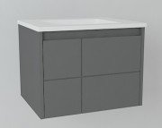 Тумба с раковиной Devit Laguna 59х45 см МДФ/ДСП антрацит 0020110A