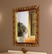 Зеркало для ванной Marsan Angelique 100х75 см античное золото Angelique100х75gold