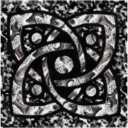 Декор підлоговий Grand Kerama Галактика 6,6х6,6 см скло платина 016705