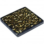 Декор напольный Grand Kerama Урбан рифленый 6,6х6,6 см стекло золото 016786