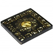 Декор підлоговий Grand Kerama Візантія рифлений 6,6х6,6 см скло золото 016783