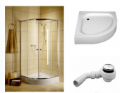 Душова кабіна Radaway Classic A 90x90 скло прозор + піддон + сифон (30000-01-01 + S4TIA9090-08 + ТВ50Р)