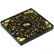 Декор підлоговий Grand Kerama Греція рифлений 6,6х6,6 см скло золото 016791