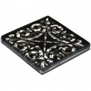 Декор підлоговий Grand Kerama Класик 6,6х6,6 см скло платина 016778