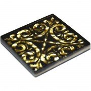 Декор підлоговий Grand Kerama Класик 6,6х6,6 см скло золото 016779