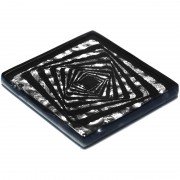 Декор підлоговий Grand Kerama Квадрат рифлений 6,6х6,6 см скло платина 016784