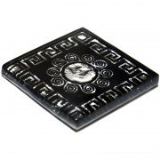 Декор підлоговий Grand Kerama Візантія рифлений 6,6х6,6 см скло платина 016789