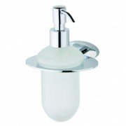 Дозатор для рідкого мила Devit Prestige з тримачем матове скло/хром 8050124SD