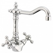 Змішувач для раковини Devit Charlestone двовентильний з донним клапаном хром CN60052219