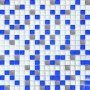 Мозаїка Grand Kerama мікс 30х30 см білий/блакитний/платина 466 003172