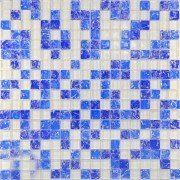Мозаїка Grand Kerama мікс 30х30 см білий/синій/блакитний колотий 450 003168