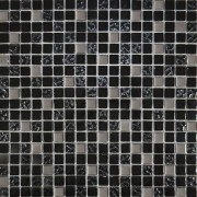 Мозаїка Grand Kerama мікс 30х30 см чорний/чорний рифлений/платина 911 016715