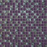 Мозаїка Grand Kerama мікс 30х30 см фіолетовий/платина рифлена/платина 016718