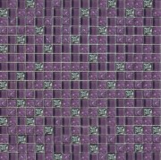 Мозаїка Grand Kerama мікс 30х30 см фіолетовий/платина рельєф 569 016723