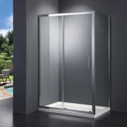 Душовий куточок прямокутний Dusel Premium Series A-515 1200x800x1900 мм профіль хром/скло тоноване