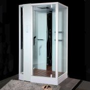 Гидромассажный паровой бокс Devit Soul 120х90 см с правым открытием профиль белый/прозрачное стекло FEN8912WR