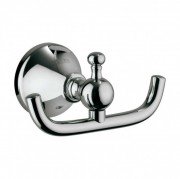 Крючок для ванной Devit Charlestone двойной латунь хром 8010142