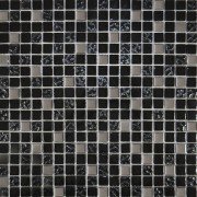 Мозаїка Grand Kerama мікс 30х30 см чорний/чорний рифлений/платина 911 016715