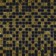 Мозаїка Grand Kerama мікс 30х30 см чорний/золото рифлене/золото 912 016717