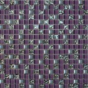 Мозаїка Grand Kerama мікс 30х30 см фіолетовий/платина рифлена/платина 016718