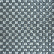 Мозаїка Grand Kerama шахматка 30х30 см сірий/платина рельєф 647 016726
