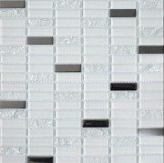 Мозаїка Grand Kerama мікс 30х30 см білий/білий колотий/платина 1086 016770