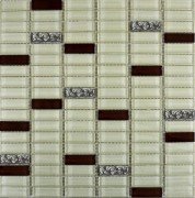 Мозаїка Grand Kerama мікс 30х30 см охра/коричневий/платина рельєфна 1085 016769