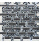 Мозаїка Grand Kerama Плетінка 30х30 см платина/платина рельєф 1082 016777