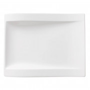 Плоска прямокутна тарілка Villeroy & Boch NewWave 26х20 см преміум фарфор білий 10-2525-2646