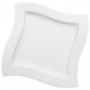 Плоская квадратная тарелка Villeroy & Boch NewWave 27х27 см премиум фарфор белый 10-2525-2619