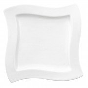 Плоская квадратная тарелка Villeroy & Boch NewWave 24х24 см премиум фарфор белый 10-2525-2647