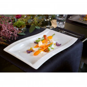 Тарелка плоская прямоугольная Villeroy & Boch NewWave 37х25 см премиум фарфор белый 10-2525-2697