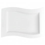 Тарілка плоска прямокутна Villeroy & Boch NewWave 33х24 см преміум фарфор білий 10-2525-2699