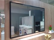 Зеркало в ванную комнату Fancy Marble 150х70 см черная рама 15070MB