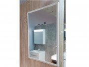 Зеркало в ванную комнату Fancy Marble 70х70 см алюминиевая рама 7070МА