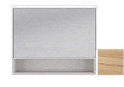 Зеркальный шкаф Fancy Marble Okinava 100х23,7 см с диодной подсветкой шпон дуба Okinava100ш