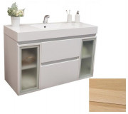 Тумба подвесная Fancy Marble Barbados 3 120х50 см с раковиной Nadja 1200C шпон дуба/белый профиль Barbados3 ш