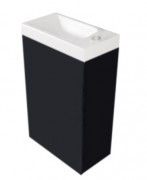 Тумба подвесная Fancy Marble Java 39,4x21,6 см с раковиной Ida 400 МДФ серый ШН-400С