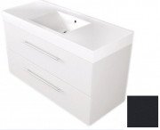 Тумба підвісна Fancy Marble Barbados 119,2 х48, 9 см з раковиною Nadja 1200C МДФ сірий ШН-8С