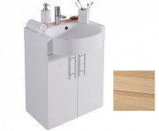 Тумба підвісна Fancy Marble Ibiza 50,5x31,5 см з раковиною Comfort 512C шпон дуба ШН-512ш