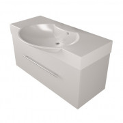 Тумба подвесная Fancy Marble Sumatra-1 80,7х55,8 см с раковиной Carme 800 МДФ белый SUM1-800N