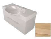 Тумба подвесная Fancy Marble Sumatra-1 80,7х55,8 см с раковиной Carme 800 шпон дуба SUM1-800Nш