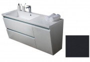 Тумба подвесная Fancy Marble Cyprus 124,5х47 см с раковиной Peggy 1250 МДФ серый Cyprus 125С