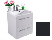 Тумба підвісна Fancy Marble Santorini 59,5х45,6 см з раковиною Amelia 600C МДФ сірий Sant 600C