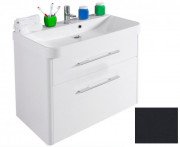 Тумба подвесная Fancy Marble Devon 79,1х48,7 см с раковиной Carla 800C МДФ серый ШН-Carla С