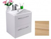 Тумба підвісна Fancy Marble Santorini 59,5х45,6 см з раковиною Amelia 600C шпон дуба Sant 600 ш