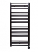 Полотенцесушитель электрический Zehnder Virando с тэном HEC с проводом черный матовый AB-120-060-9017-HEC-SC