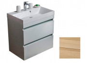 Тумба підвісна Fancy Marble Sherman 69,2 х44,2 см з раковиною Signe 700 шпон дуба Sherman700ш