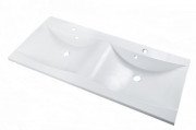 Раковина для ванной Fancy Marble Lucia1200D двойная 120х48 см искусственный камень белый 1312101