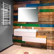 Тумба подвесная Fancy Marble Tristan 140x44 ,5 см с раковиной Signe 1000C МДФ белый глянцевый/дерево ШН-Mersey